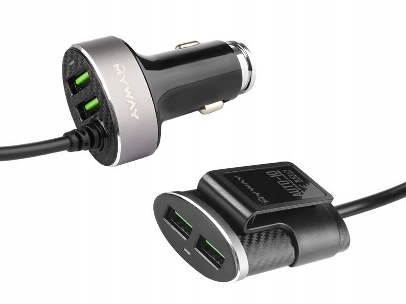 Ładowarka 12/24V 2x USB Auto ID 100cm z klipsem