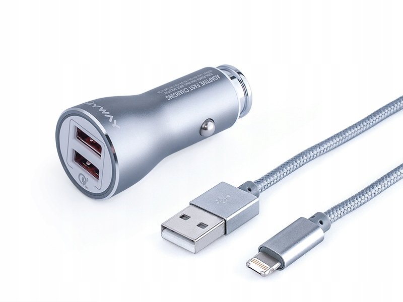 ŁADOWARKA SAMOCHODOWA MYWAY USB +KABEL 12/24V 36W