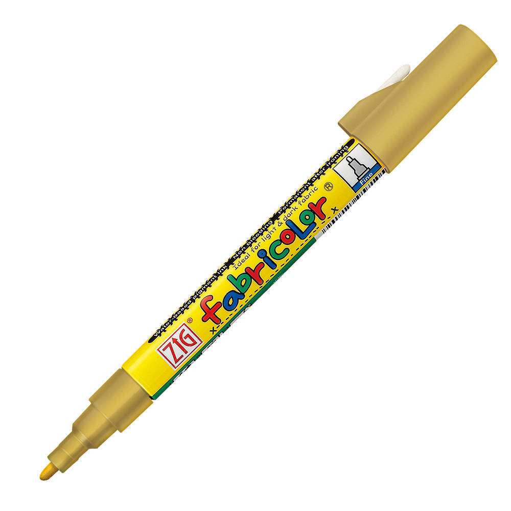 Pisak do tkanin Fabricolor 2mm - Złoty marker do malowania ubrań