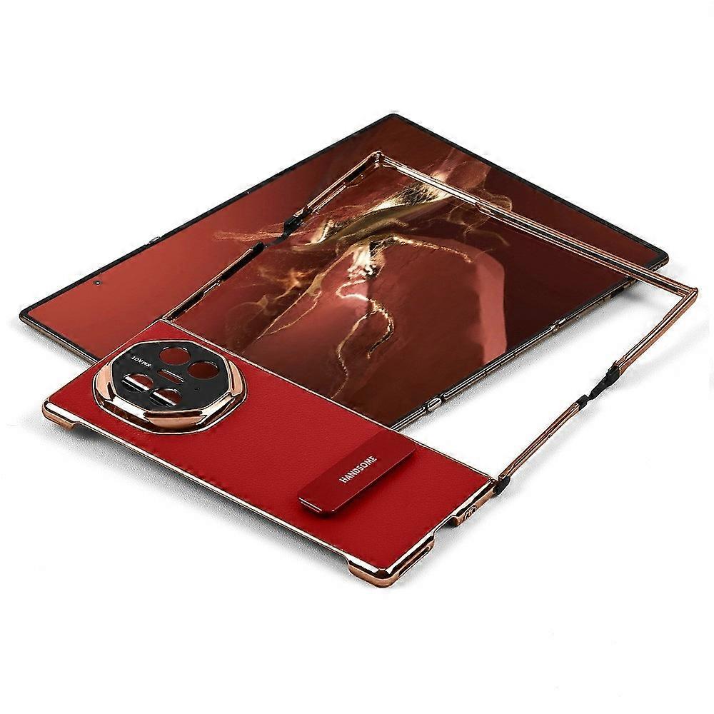 Dla Huawei Mate XT Ultimate Etui na telefon Podpórka Skórzana osłona telefonu komórkowego PC - czerwona Wielobarwny Red