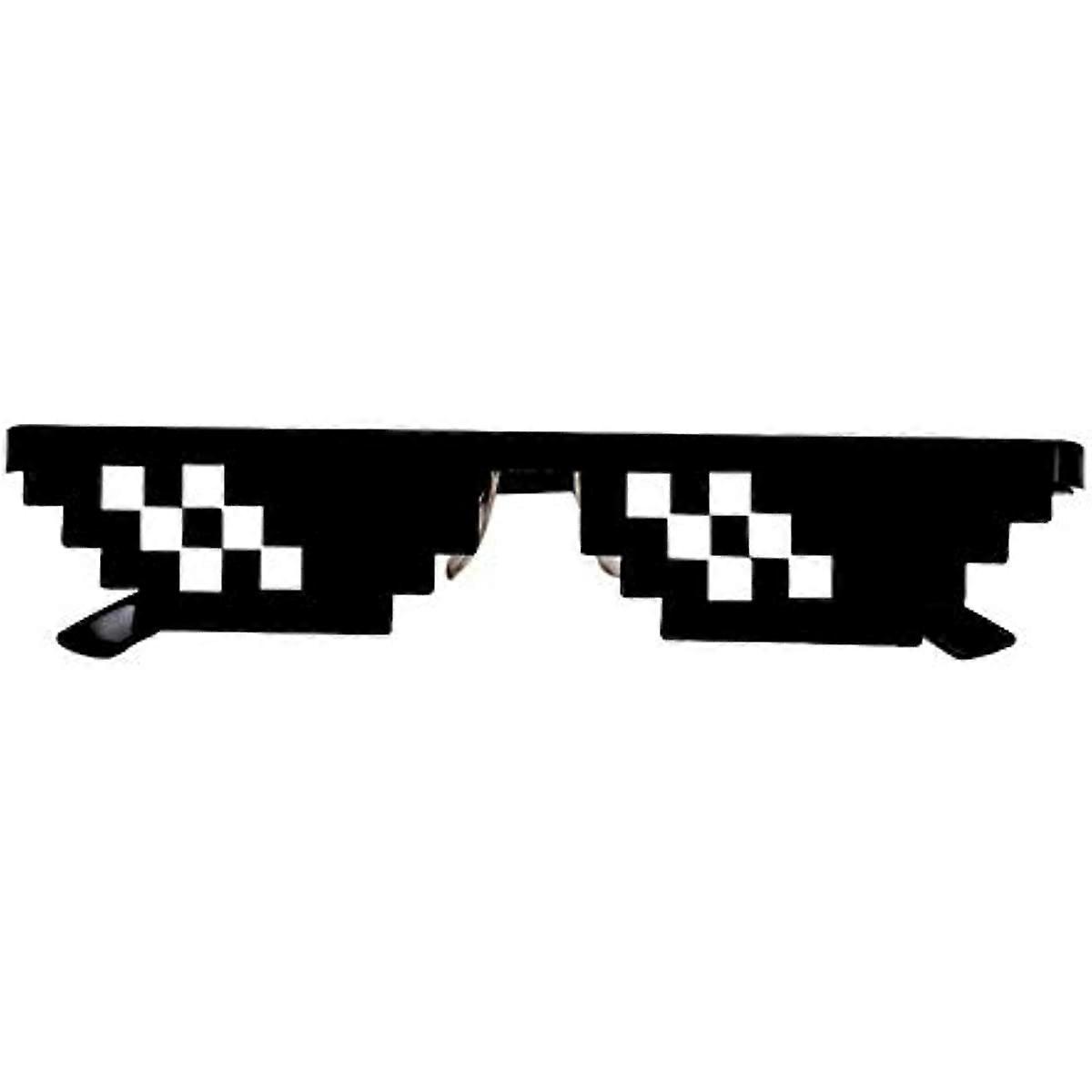 2 pary Najwyższej jakości śmieszna zabawka dla dzieci Thug Life Okulary 8 Bit Pixel Deal with IT Okulary przeciwsłoneczne Unisex Zabawka B