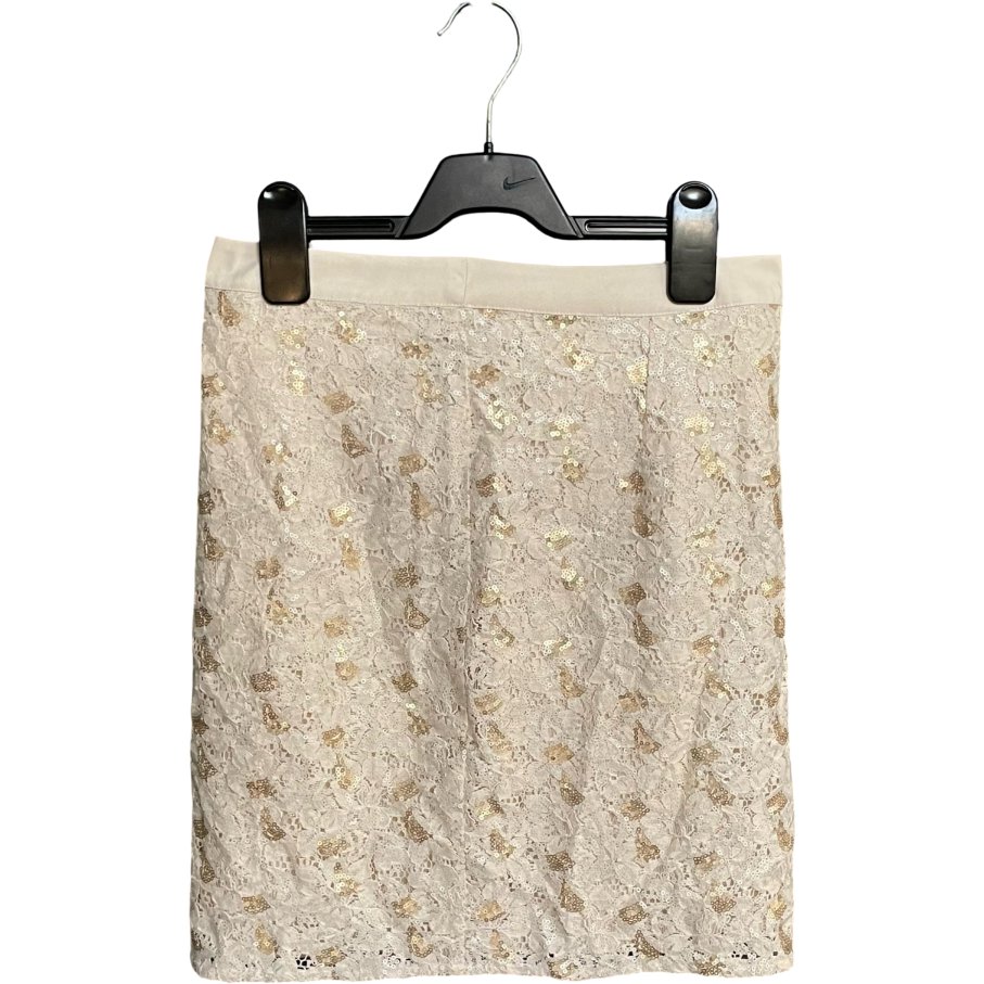 Spotlight by Warehouse Spódnica Midi Wygodna Elegancka Stylowa Beżowa Rozmiar 36