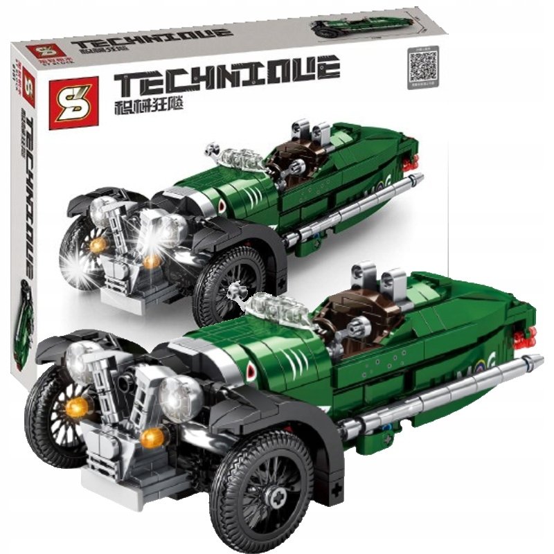 KLOCKI SAMOCHÓD TRÓJKOŁOWY 3 WHEELER MORGAN 487 EL