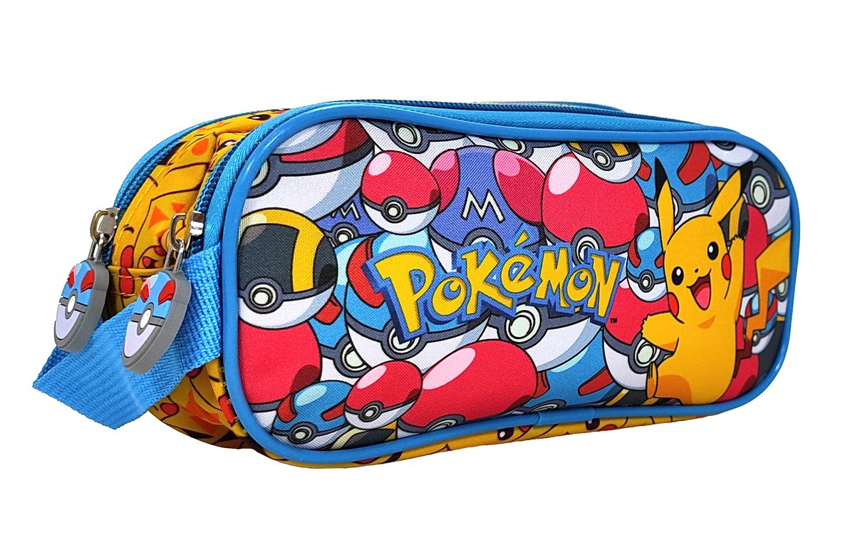 Dwukomorowy piórnik Pokémon Pikachu 22 x 9 x 8 cm