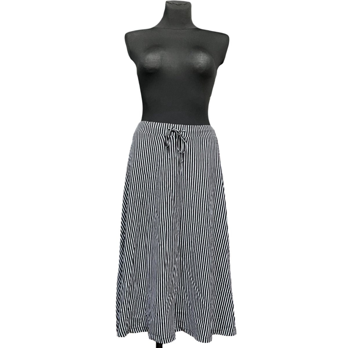 Tom Tailor Spódnica Długa Maxi Elegancka Wygodna Czarno Biała w Paski Rozmiar 40