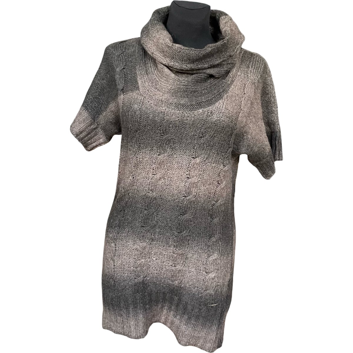 Garcia Sweter Damski Stylowy z Kołnierzem Wygodny Ciepły Brązowy Rozmiar L