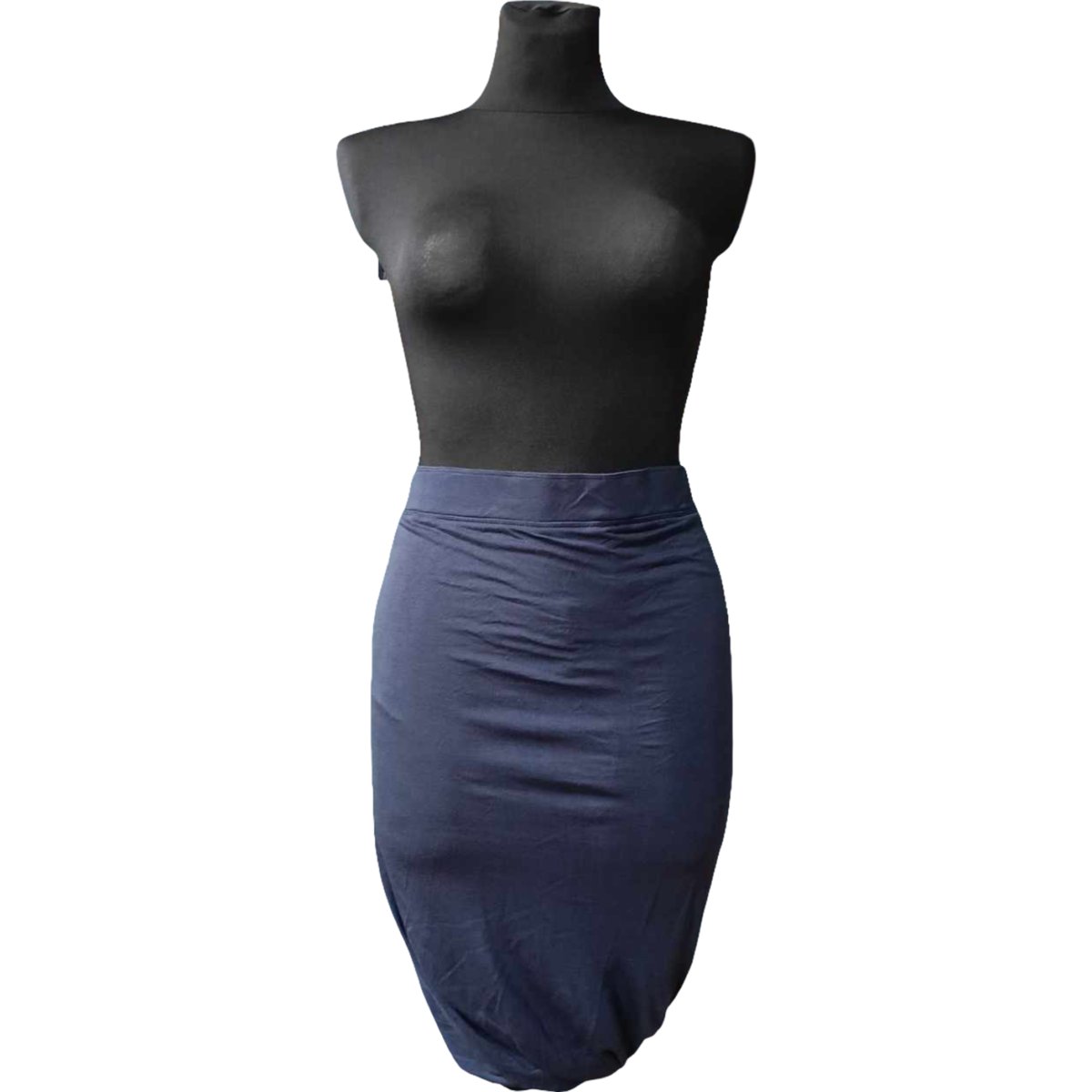 SET Spódnica Midi Wygodna Stylowa Elegancka Granatowa Rozmiar S