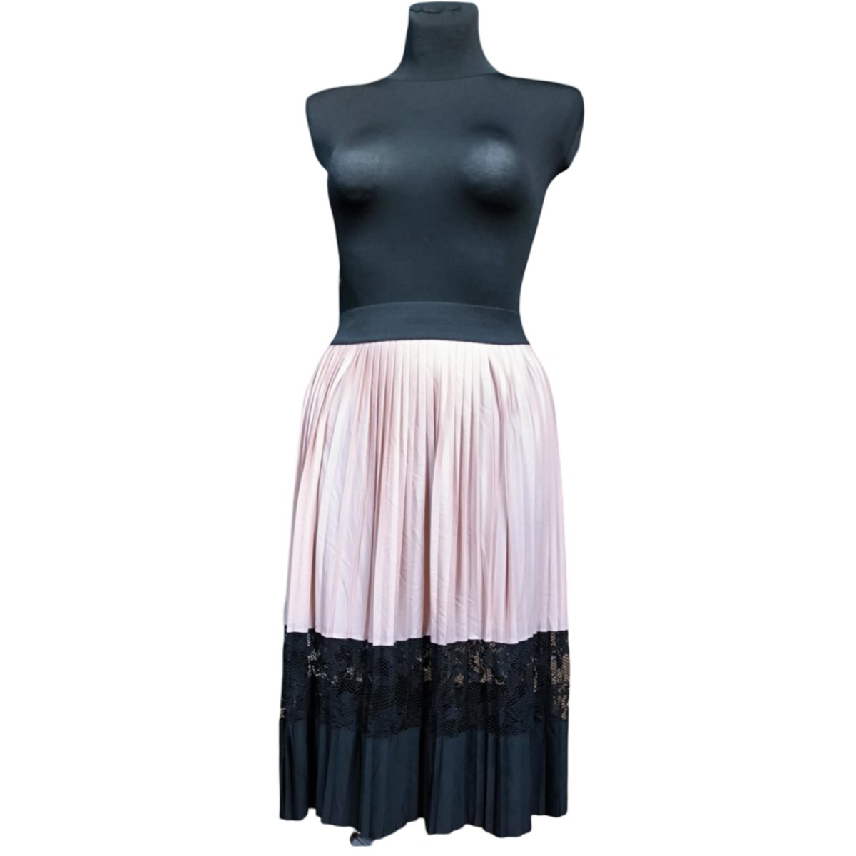 River Island Spódnica Midi Wygodna Elegancka Wytrzymała Różowo Czarna Rozmiar 32