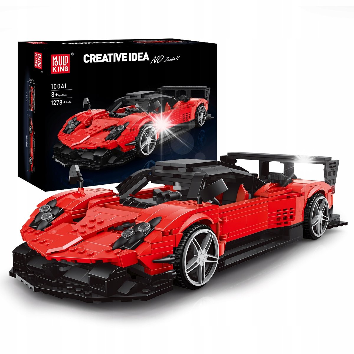 Klocki Konstrukcyjne Auto Sportowy Samochód 1278 Elementów Mould King