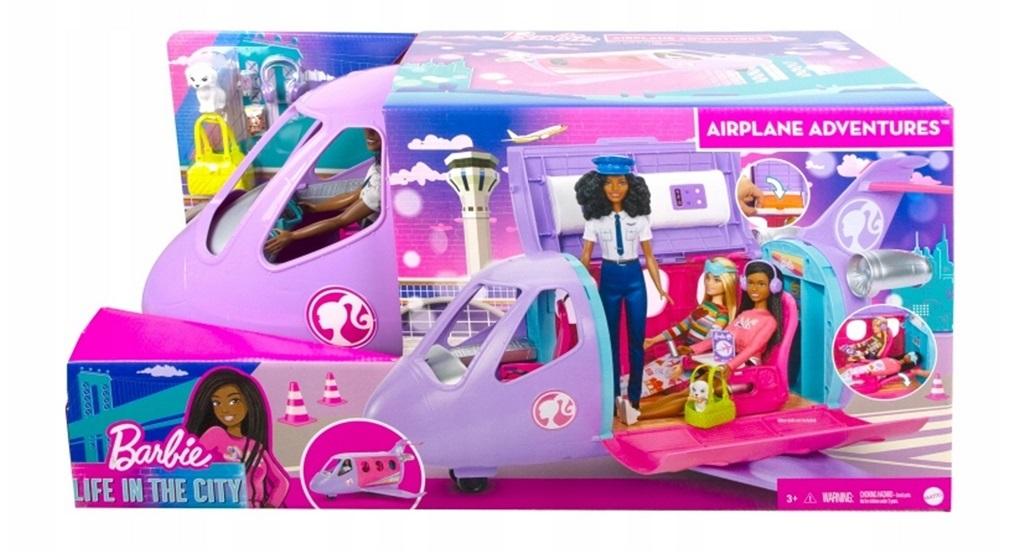 Barbie Lotnicza przygoda SamolotLalka Hcd49