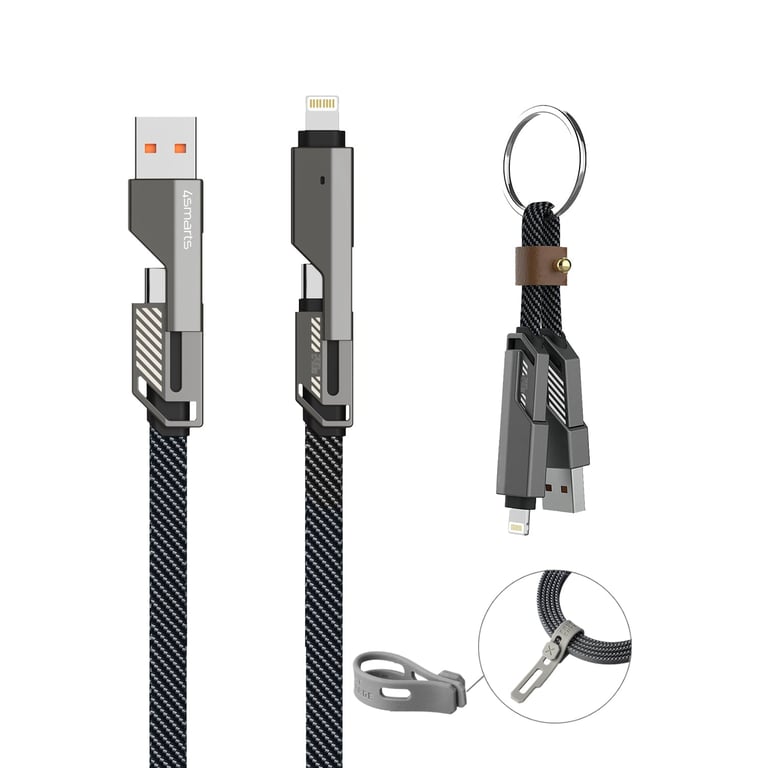 4smarts 541456 kabel USB 1,5 m USB A/USB C USB C/Lightning Grafitowy 541456