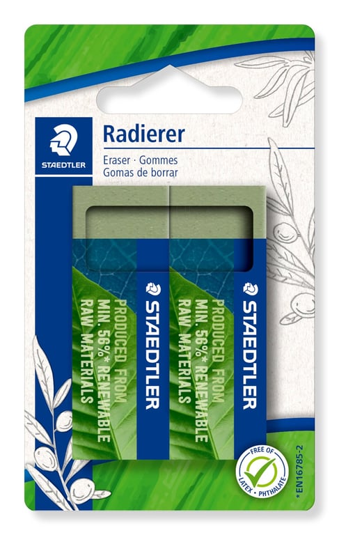 Staedtler 526 80BK2 gumka Zielony 2 szt.