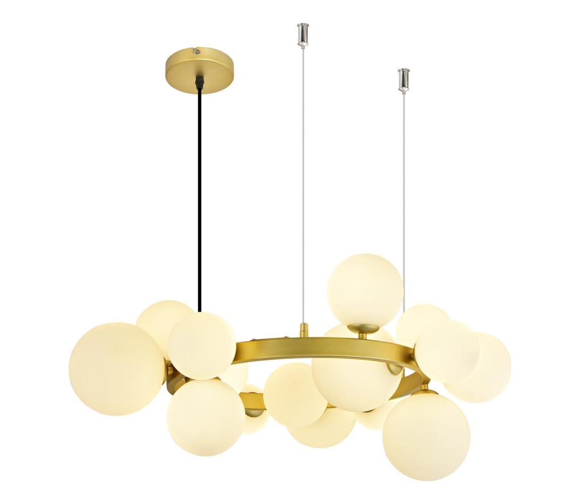 Brilagi - LED Żyrandol na lince MILLA 15xG9/3W/230V złoty/biały