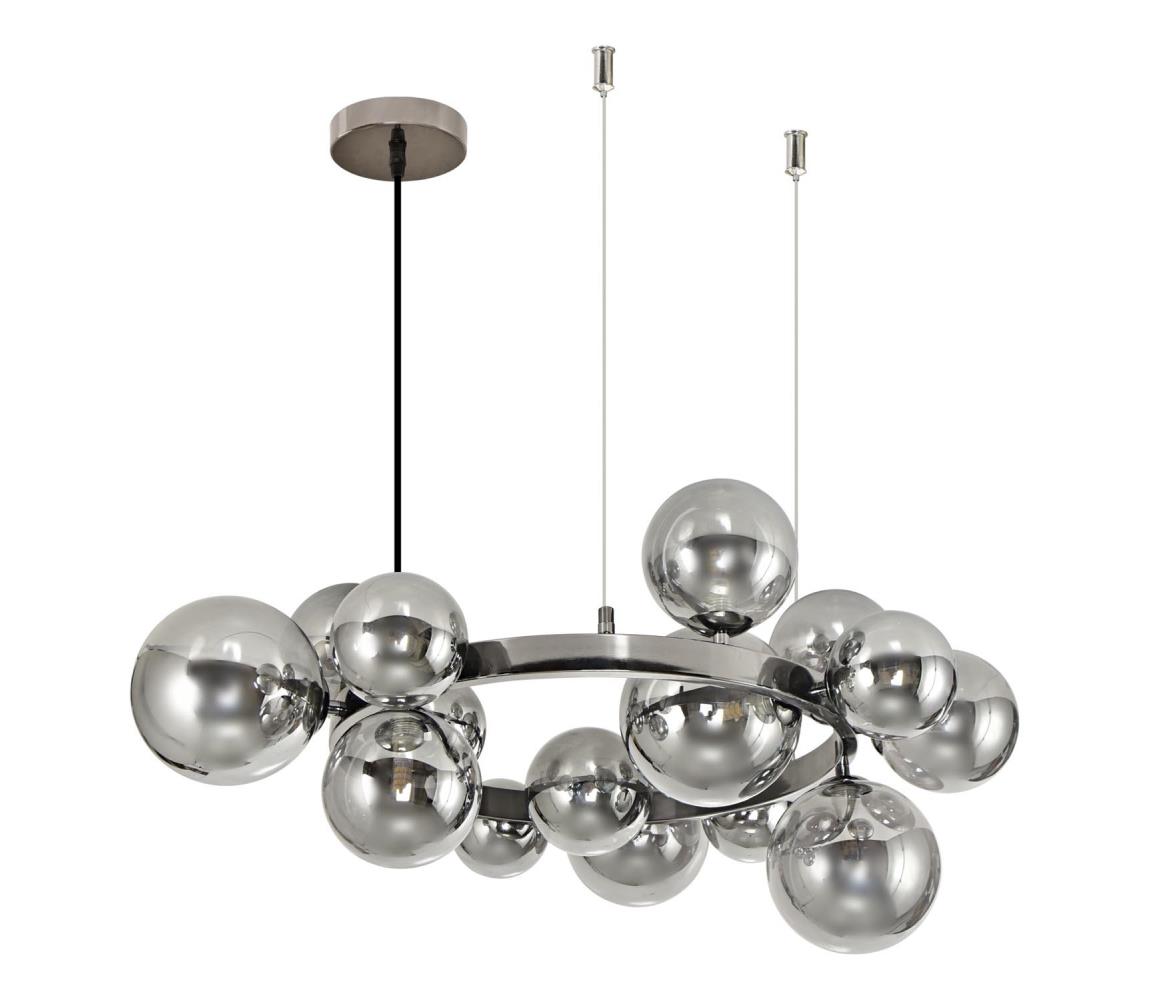 Brilagi - LED Żyrandol na lince MILLA 15xG9/3W/230V chrom błyszczący/dym