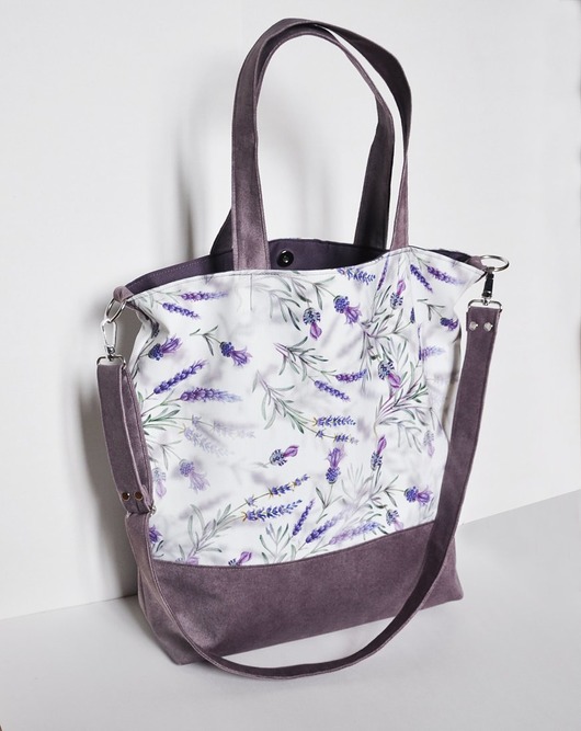 Torba - worek XXL - print lawenda
