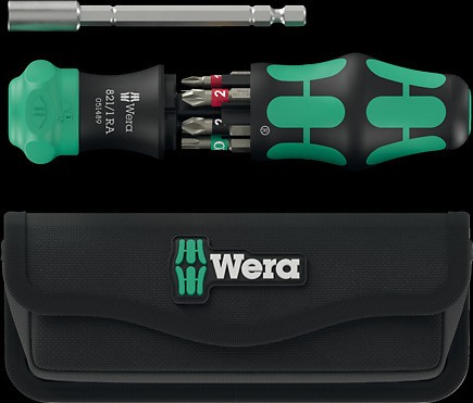 WERA RĘKOJEŚĆ KRAFTFORM Z UCHWYTEM DO BITÓW 1/4' 6 CZĘŚCI