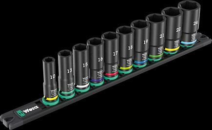 Wera ZES. KLUCZY NASADOWYCH, 3/8'' 10 CZĘŚ.LISTWA MAGNETYCZN