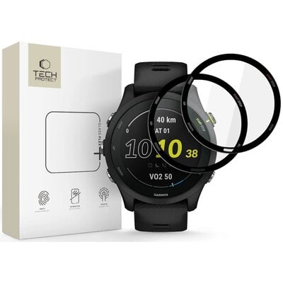 Szkło hybrydowe TECH-PROTECT Glass Flex do Garmin Forerunner 225/225 Music Czarny (2 szt.)