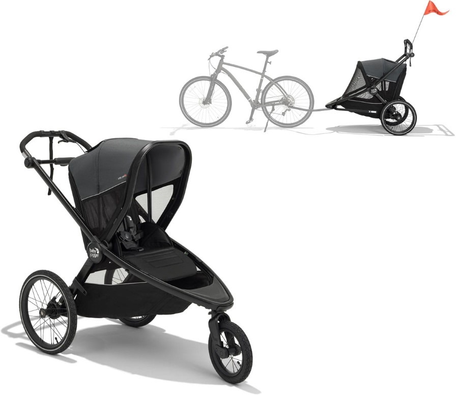Baby Jogger, City Prix, wózek crossover, przyczepka rowerowa, Ambition Black