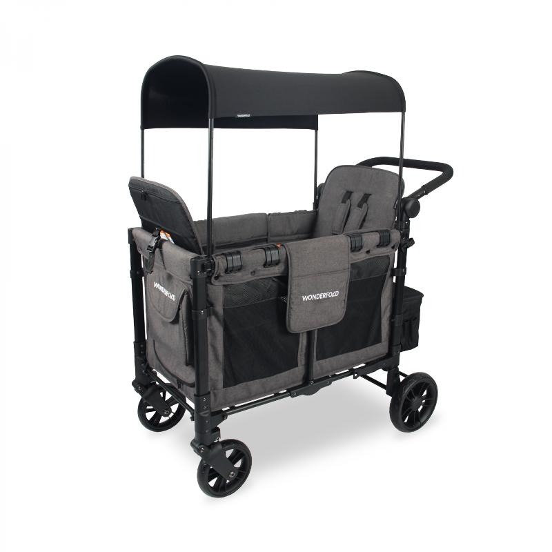 WonderFold, Elite Double, wózek 2-osobowy, wagon, Gray