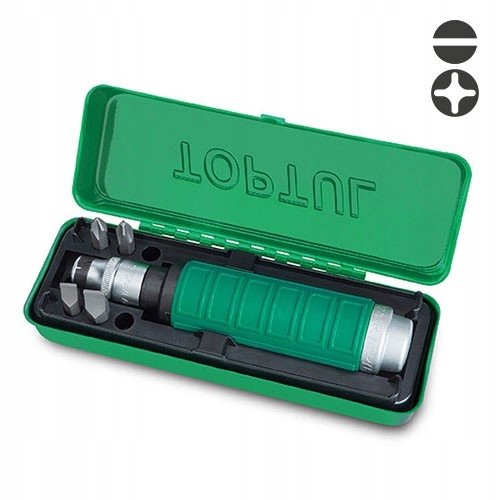 2x WKRĘTAK ŚRUBOKRĘT UDAROWY DO POBIJANIA BITY 6 EL TOPTUL GAAD0602 METAL B