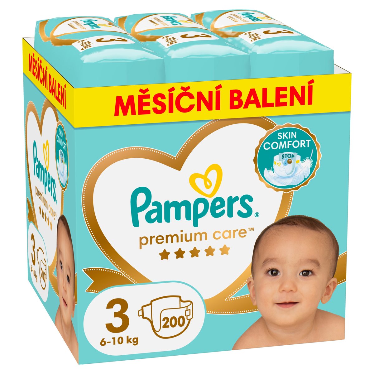 2x Pampers Pieluszki Premium Care 3, 610 kg, 200 szt.