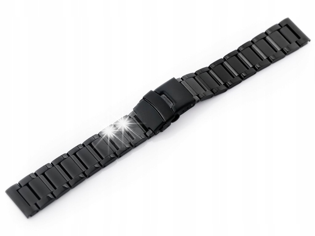Bransoleta Pacific Model 10 solid - czarna 22mm