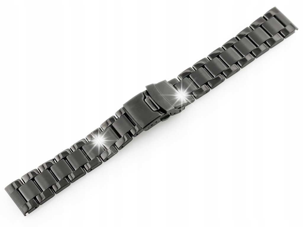 Bransoleta Pacific M3 - Solid Steel - czarna 22mm