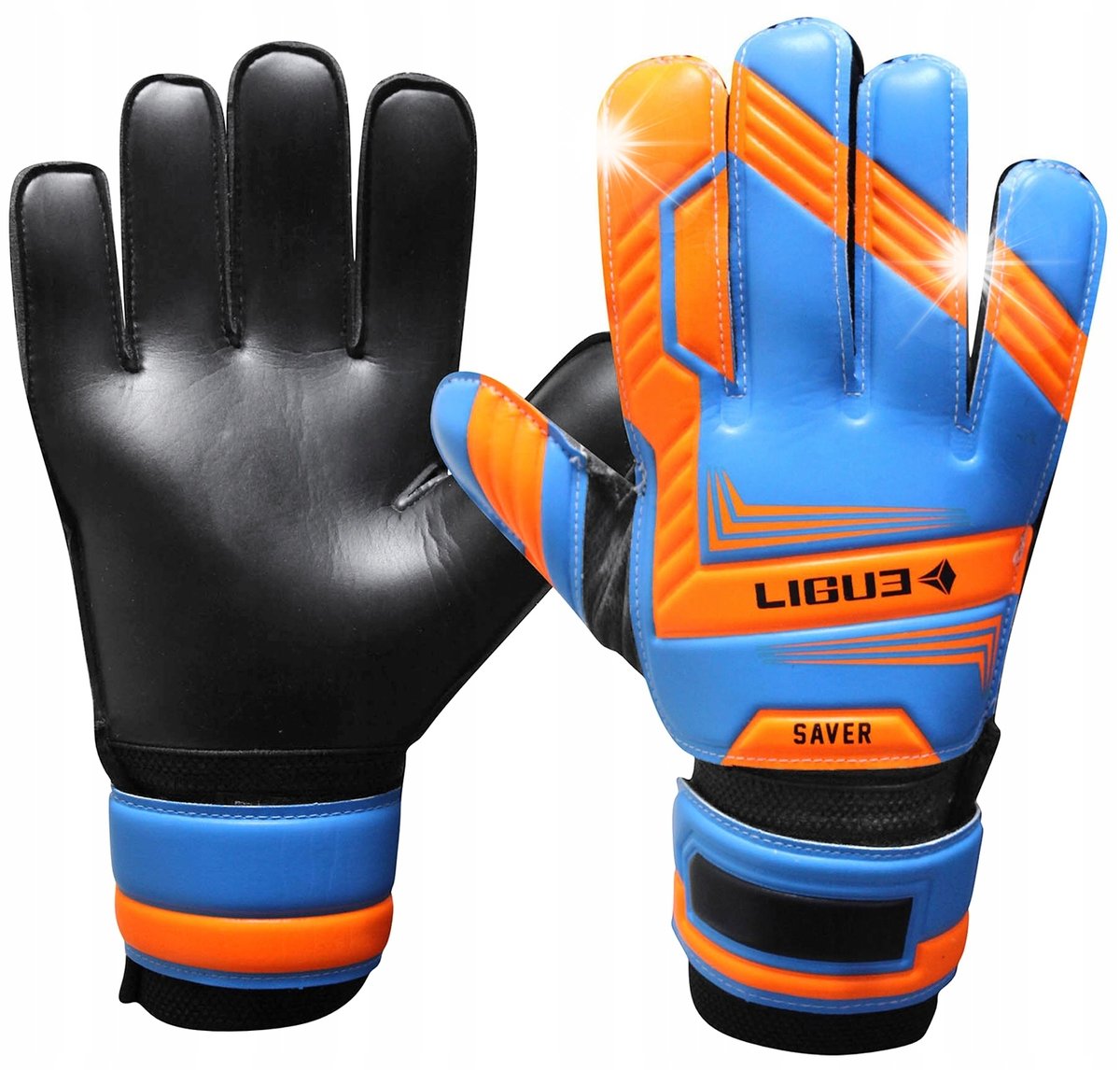 LIGUE Rękawice Bramkarskie Piłkarskie Treningowe Na Rzep Rozmiar 5