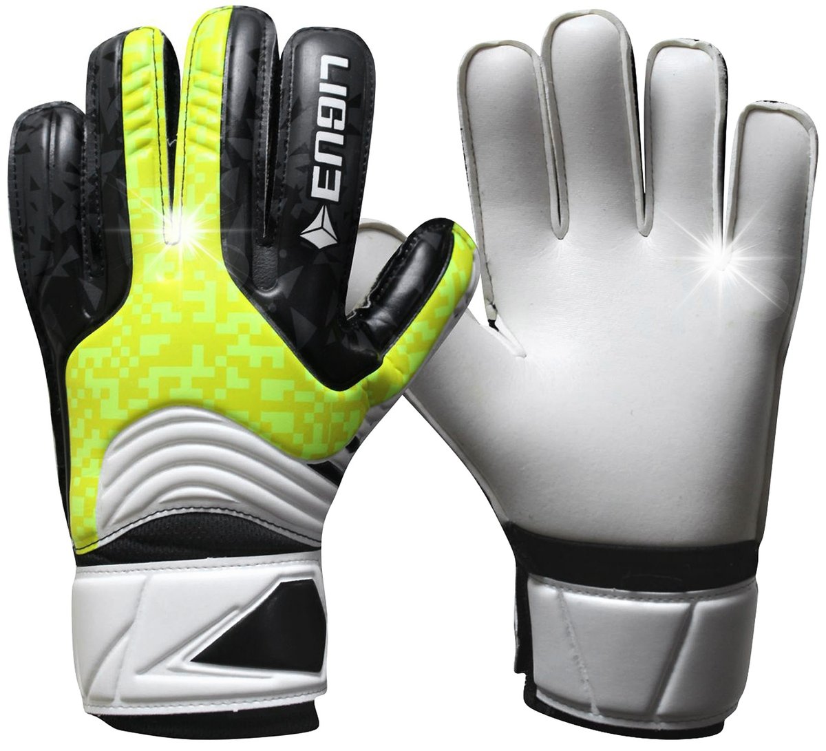 LIGUE Rękawice Bramkarskie Piłkarskie Treningowe Na Rzep Rozmiar 8