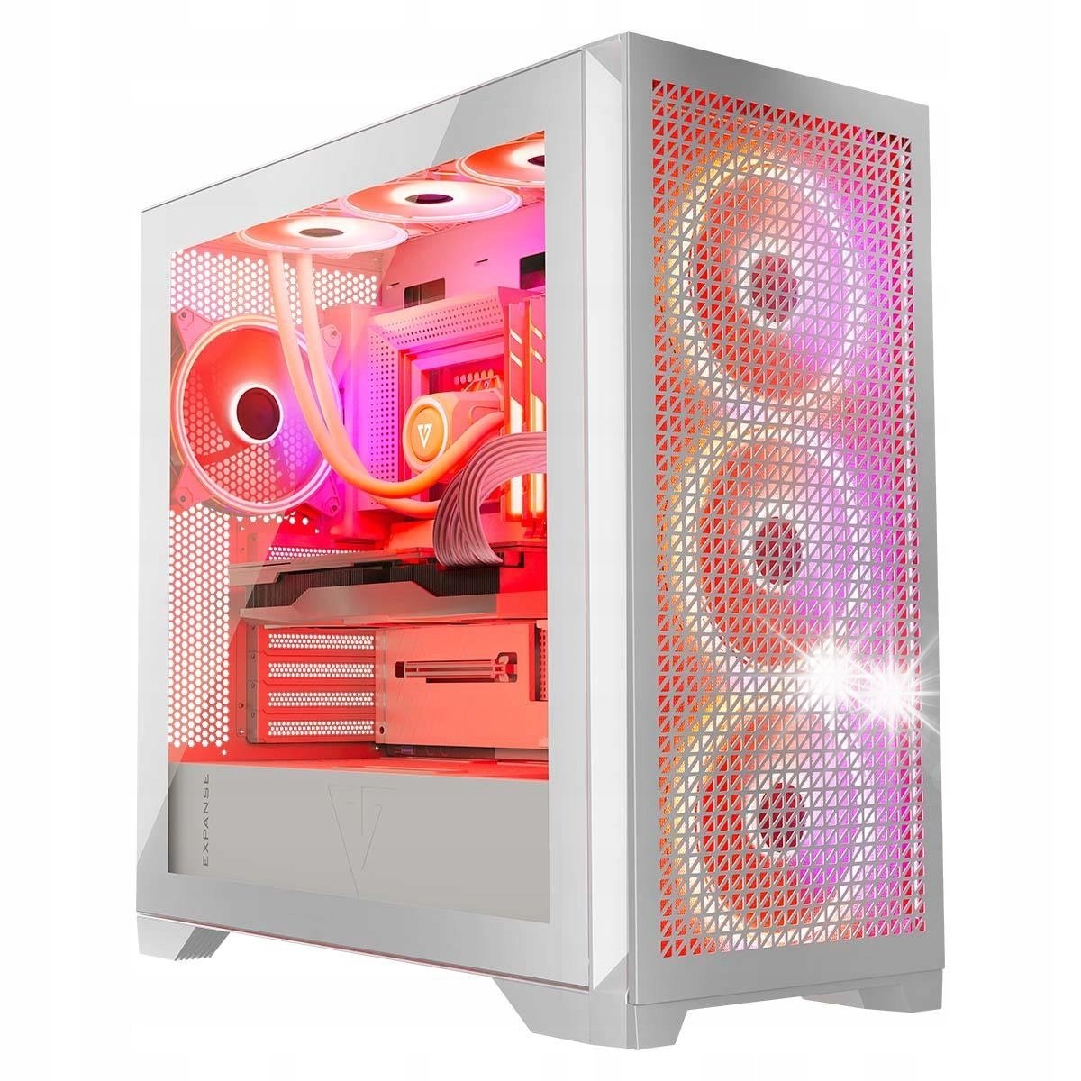 Obudowa do komputera MODECOM Volcano Expanse T Apex ARGB Midi Tower biała