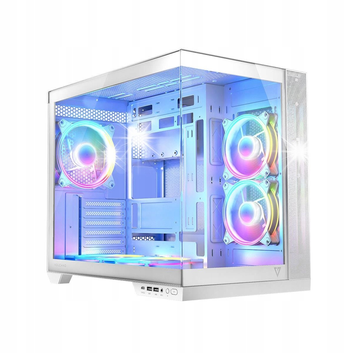 Obudowa do komputera MODECOM Volcano Panorama Apex ARGB 5F Midi Tower biała