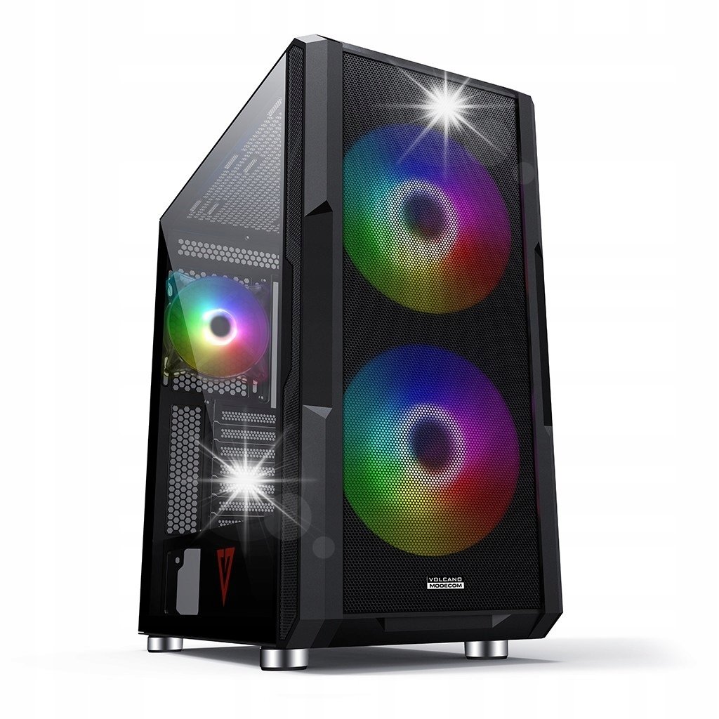 Obudowa Modecom Volcano Amirani ARGB czarna, bez zasilacza