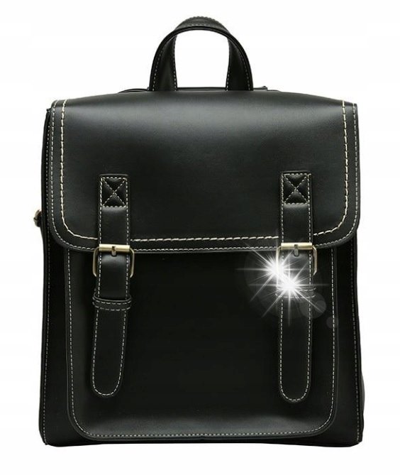 PLECAK DAMSKI SKÓRZANY TORNISTER TORBA VINTAGE 2W1
