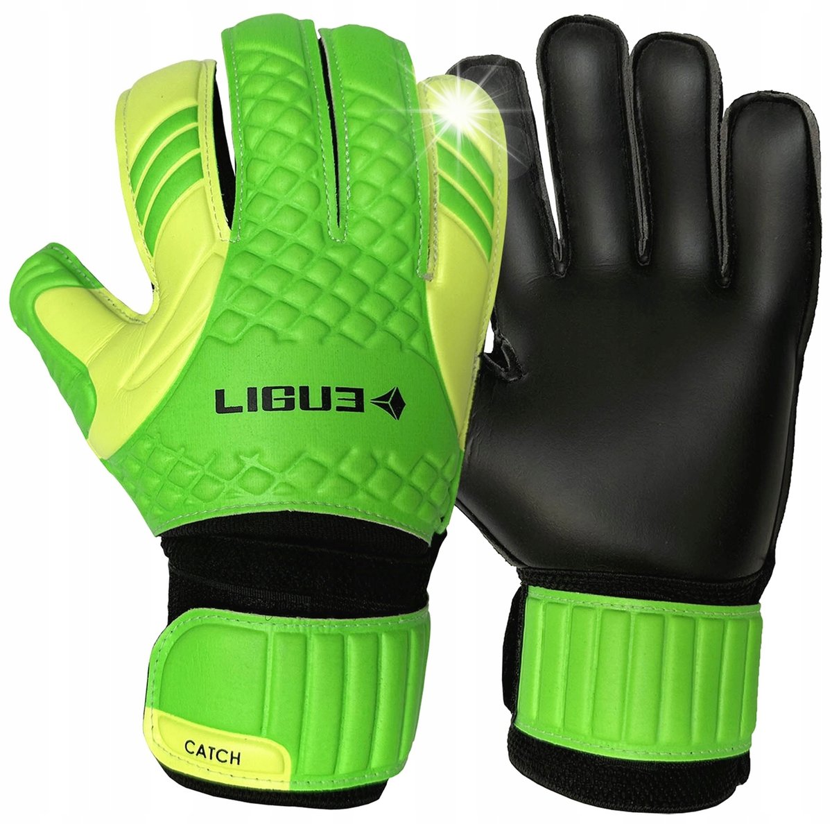 LIGUE Rękawice Bramkarskie Dla Dzieci Piłkarskie CATCH Rozmiar 7