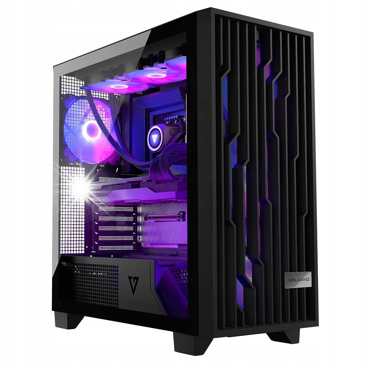 Obudowa Modecom Volcano Perun APEX ARGB MIDI, Czarna