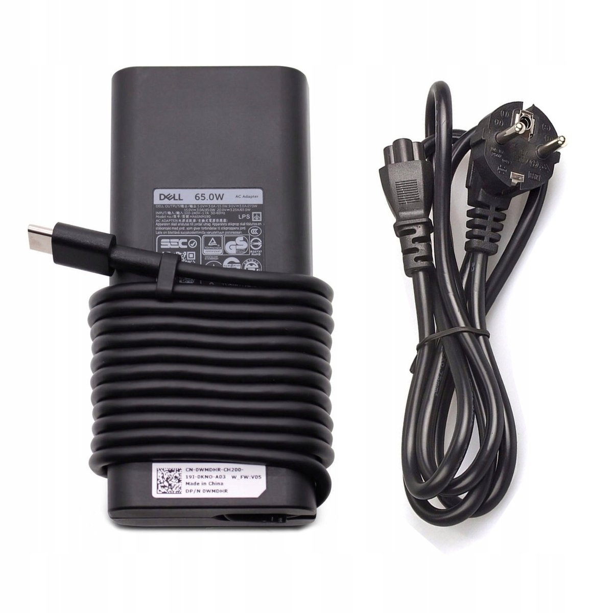 2x Zasilacz do laptopa Dell 65 W, 5 mm, 3.3 A, 19.5 V (450-ABFS)