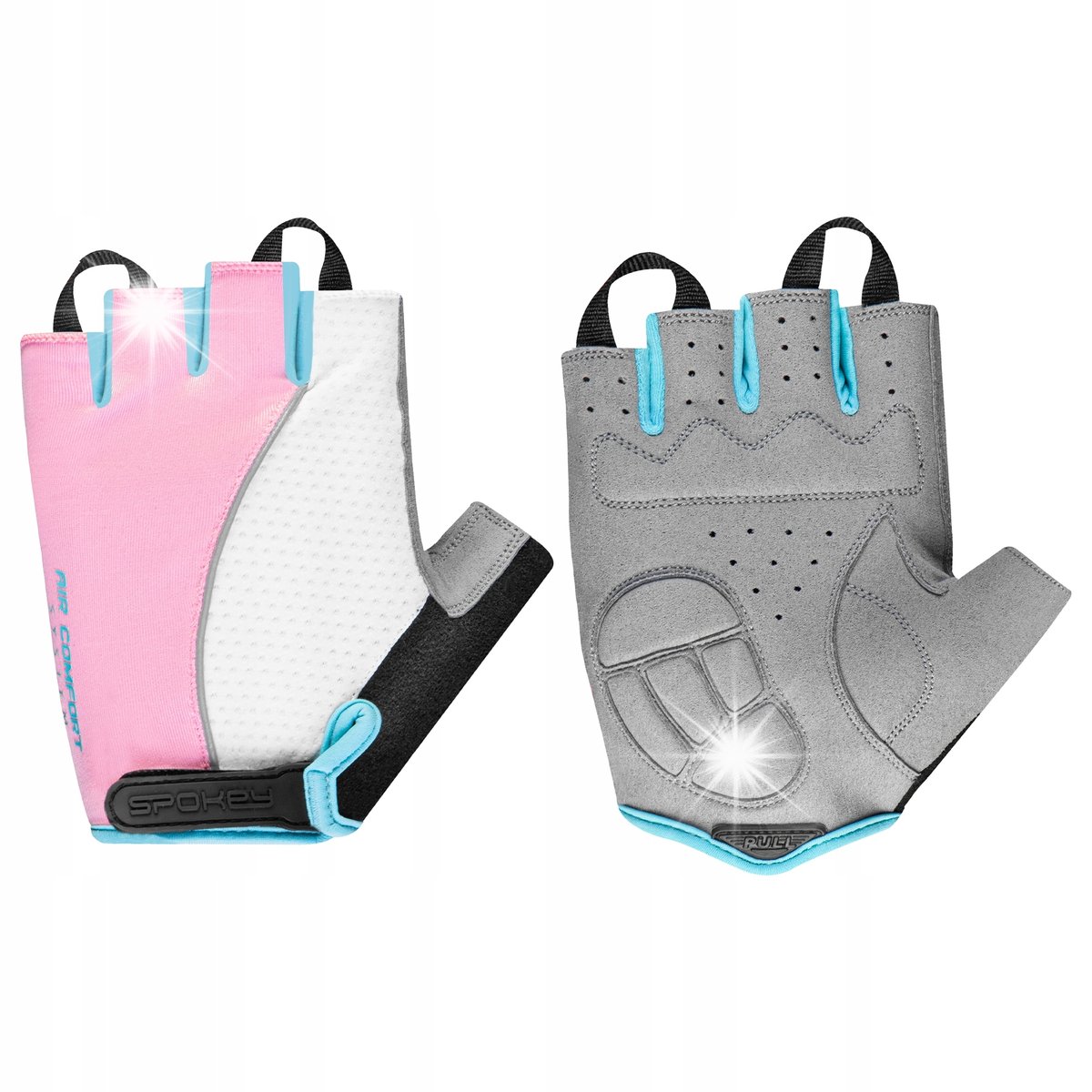 SPOKEY Rękawiczki Rękawice Rowerowe Damskie Krótkie Na Rzep