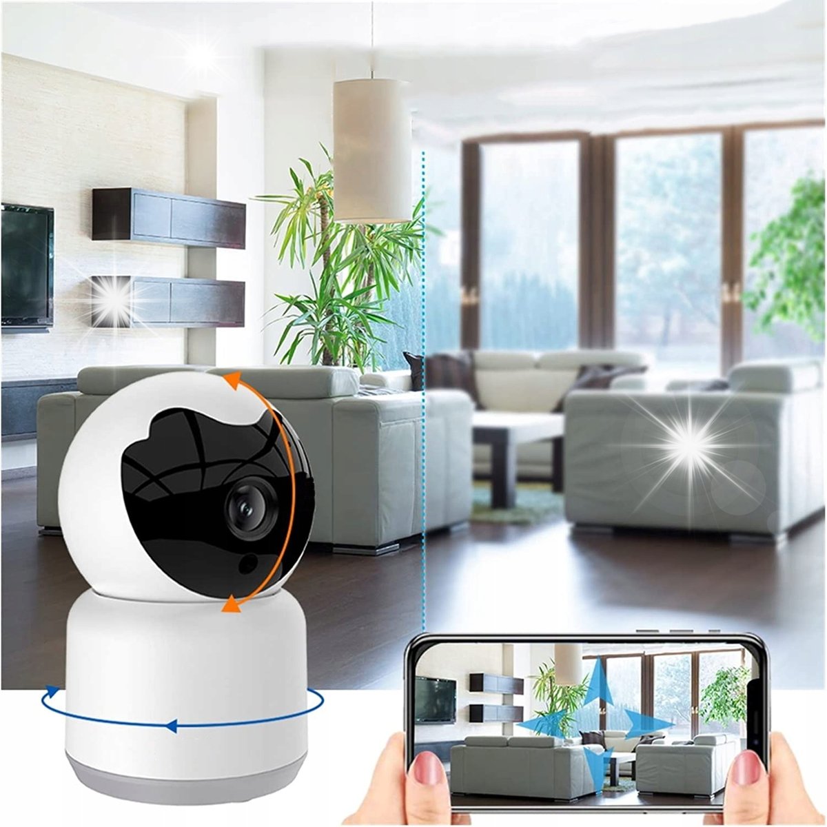 NIANIA ELEKTRONICZNA WiFi TUYA KAMERKA DO DZIECKA NA ŻYWO 3Mpx TRYB NOCNY