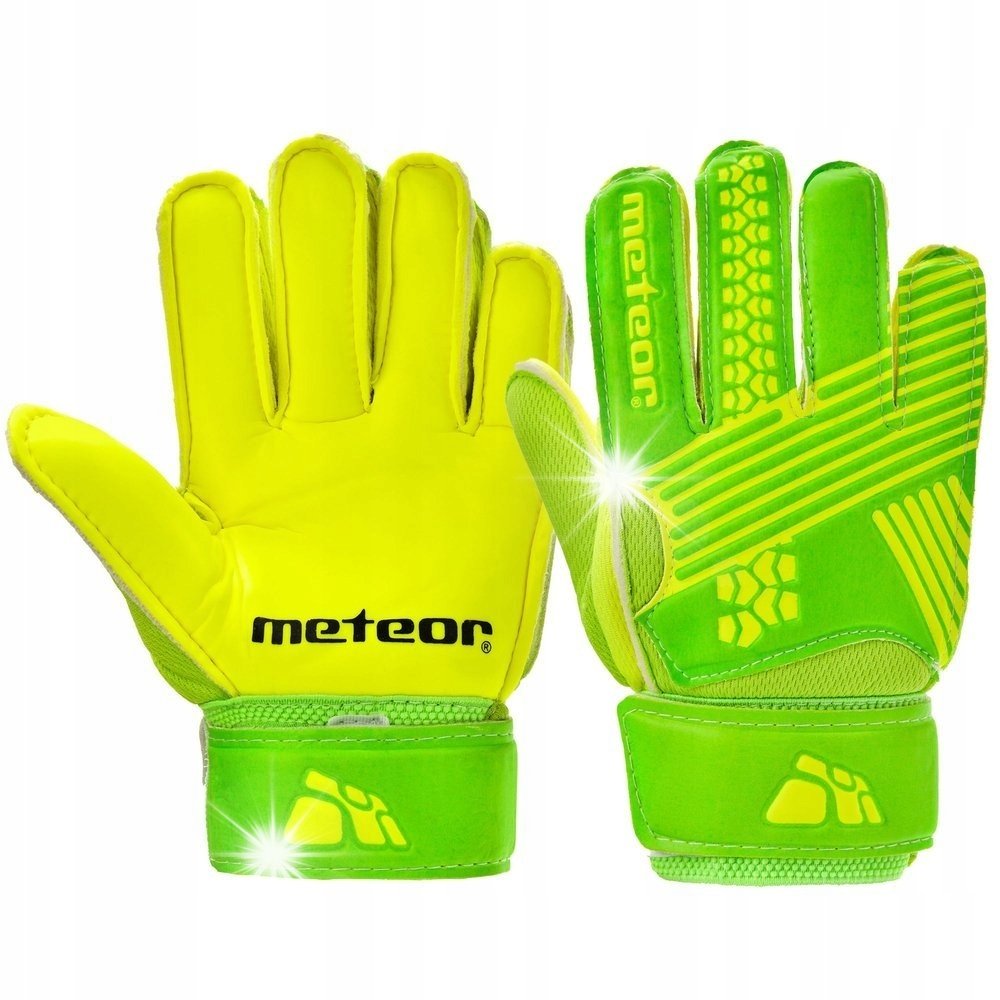 METEOR Rękawice Bramkarskie Piłkarskie Treningowe Na Rzep Rozmiar 8