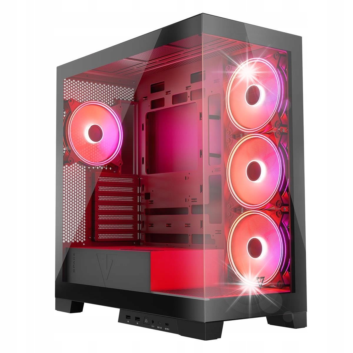 Obudowa Modecom Volcano Space Apex ARGB MIDI ATX bez zasilacza Czarna