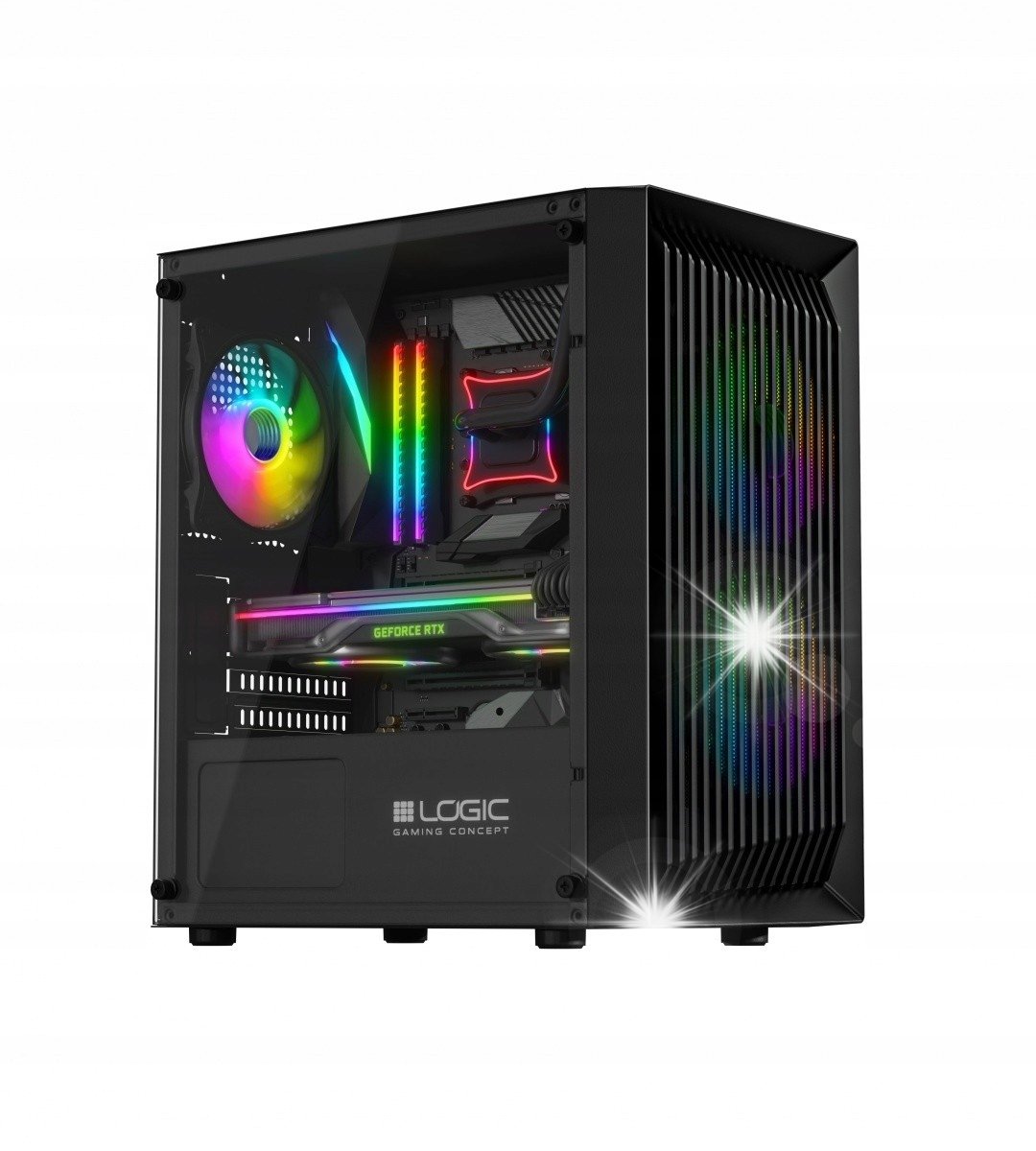 Obudowa LOGIC ATOS ARGB mATX/mITX Mini USB 3.0 Black bez zasilacza
