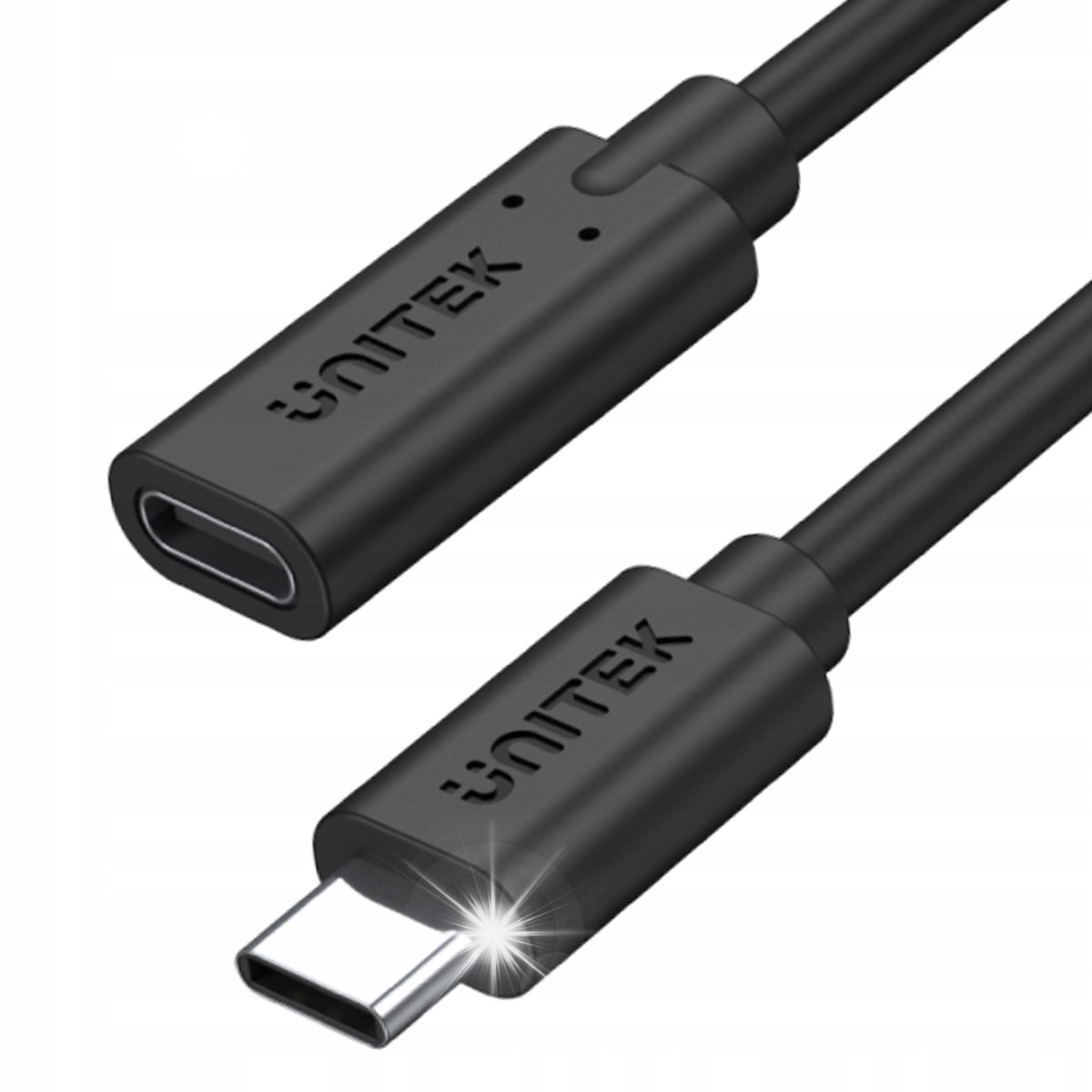 Kabel USB-C Unitek C14086BK-1.5M Przedłużacz, 10Gbps, 4K, PD 100W, M/F,1,5m