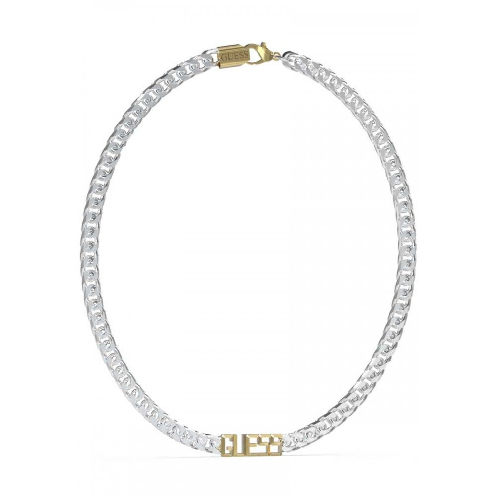 Biżuteria GUESS JUMN03204JWYG. Naszyjnik, Kolor szary. Mężczyzna.
