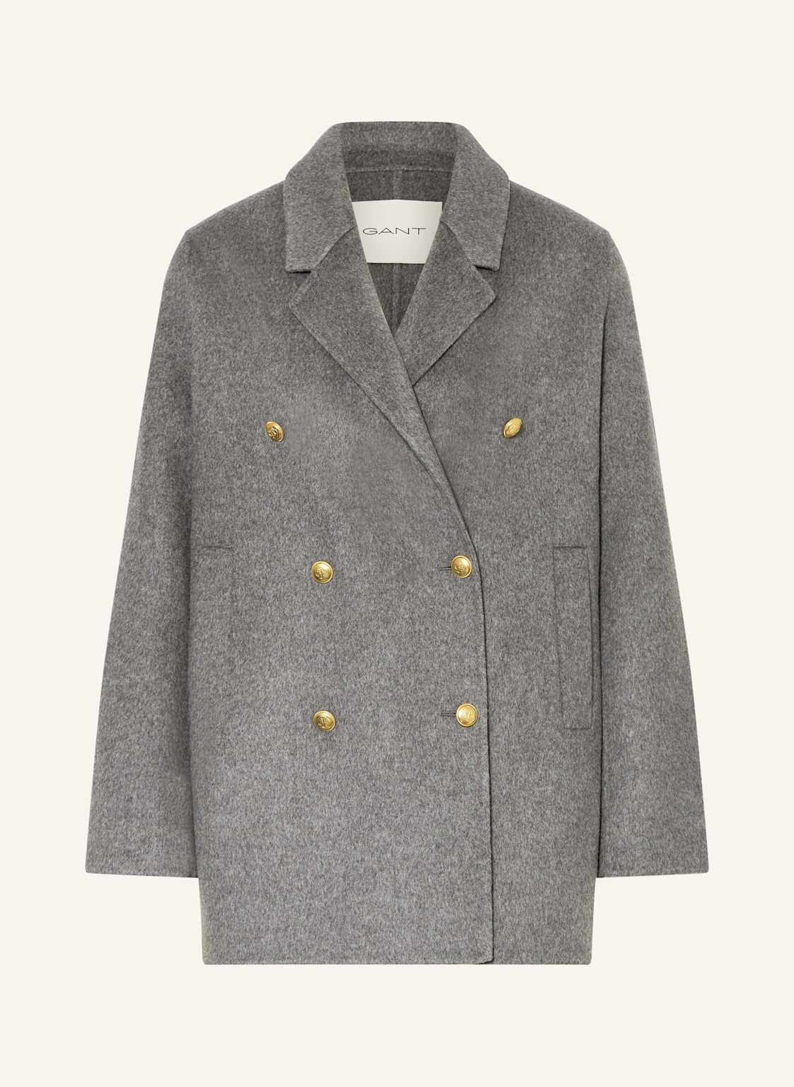 Gant Płaszcz Wełniany grau
