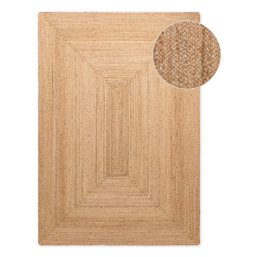 Dwustronny dywan z juty tkany ręcznie w naturalnym kolorze 60x90 cm Sharmila Natural Brown – Hanse Home