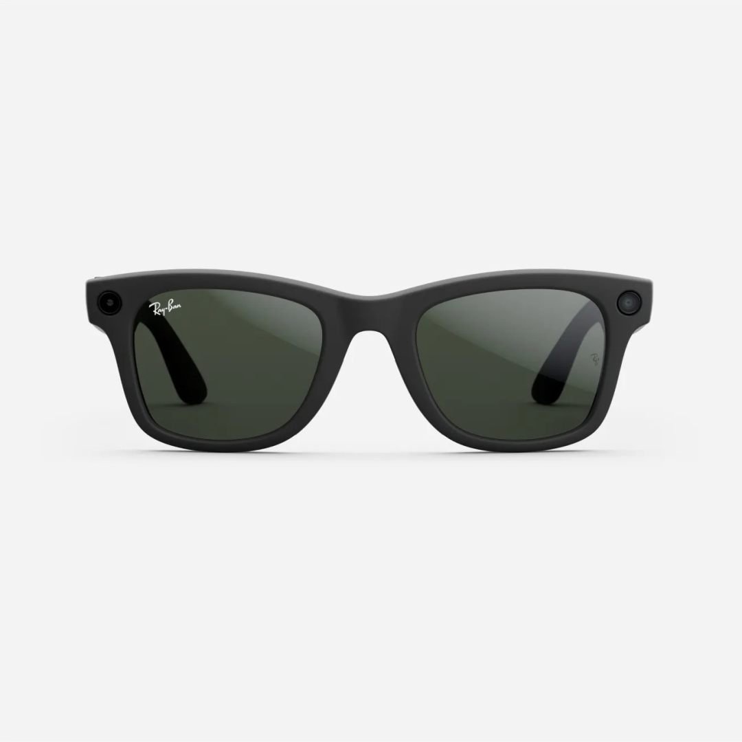 Okulary przeciwsłoneczne Ray-Ban Meta Wayfarer Frame Matte Black, soczewki Transitions Graphite Green Jak nowe