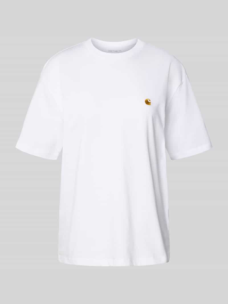 T-shirt o kroju oversized z wyhaftowanym logo