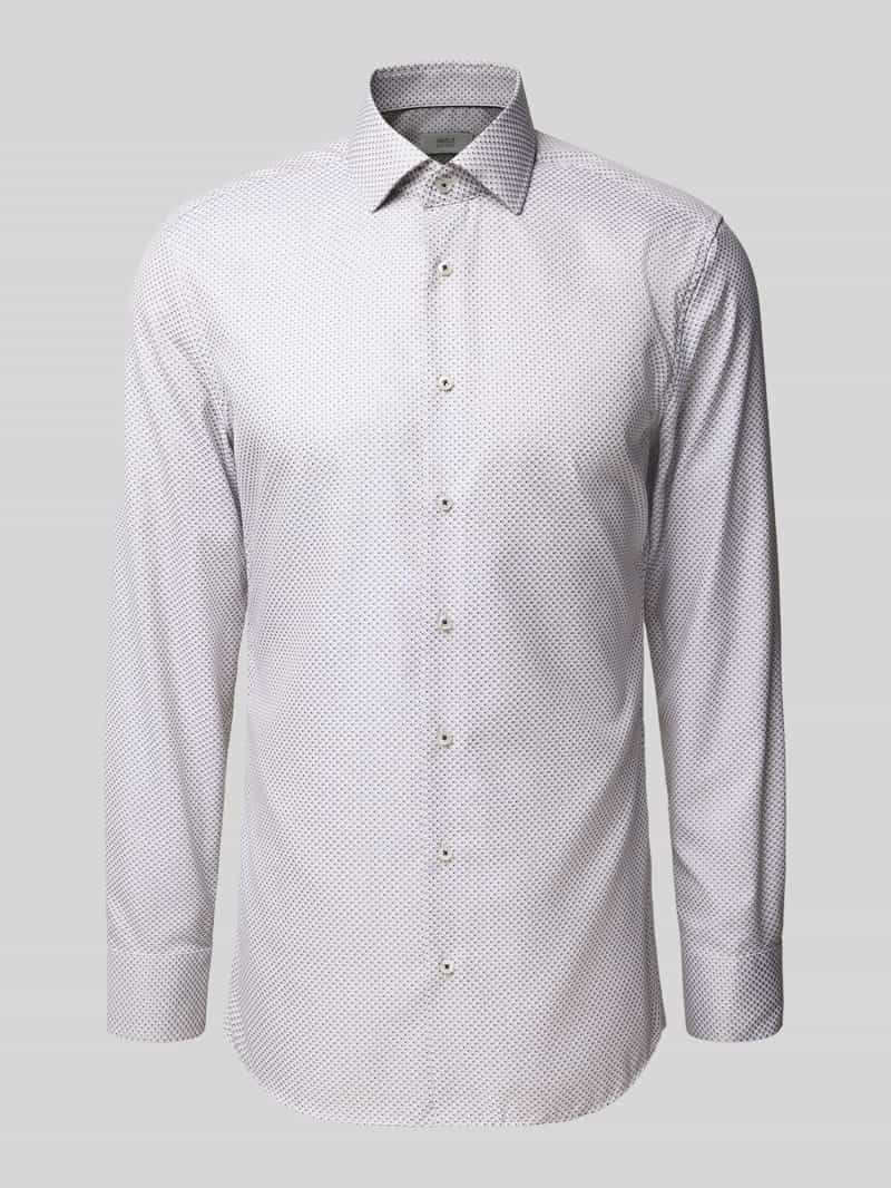 Koszula biznesowa o kroju slim fit z listwą guzikową