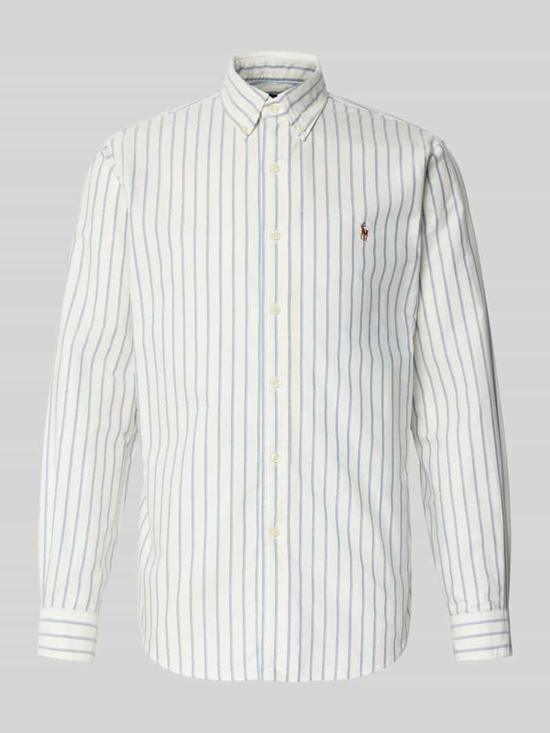 Koszula casualowa o kroju custom fit z kołnierzykiem typu button down